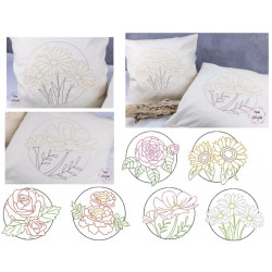 Stickserie - Kreisblumen Doodle